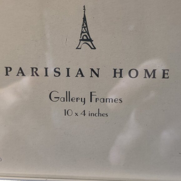Picture Frame 10" x 4"  Parisian Gallery, in Brushed Silver for Tabletop or Hung - Picture 3 of 7